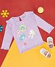 Pantaloons Baby Full Sleeves Frill Detailed Astronaut & Animals Printed Tee - Lavender