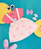 Pantaloons Baby Half Sleeves Placement Animal Printed Top With Big Polka Dots Printed Dungaree Style Dress - Pink