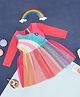 Pantaloons Baby Full Sleeves Rainbow Style Printed Mesh Layered Fit & Flare Dress - Pink