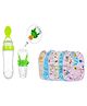 Kritiu New Born Feeding Starter kit with 6 cotton Waterproof Bibs - Multicolor