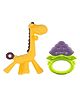 Kritiu Silicone Combo Of Giraffe Shape & Rattle Handle Teethers - Multicolor