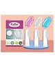 Kritiu Silicone Figure Brush With Case Pack Of 3 - Multicolor