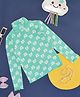 Pantaloons Junior Full Sleeves Seamless Flowers Printed Tee - Green