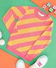 Pantaloons Junior Full Sleeves Awning Striped Pullover - Pink