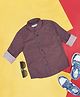 Pantaloons Junior Full Sleeves Geometric Cubic Design Printed Shirt - Maroon
