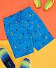Pantaloons Junior Sea Life Theme Surf Boards Printed Shorts - Cobalt Blue