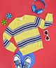 Pantaloons Junior Full Sleeves Placement Striped Pullover - Yellow