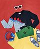 Pantaloons Junior Full Sleeves Dinosaur Detailed Pullover - Navy Blue