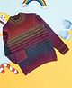 Pantaloons Junior Full Sleeves Striped Designed Pullover - Multi Colour