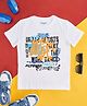 Pantaloons Junior Half Sleeves Graffiti Art Style Text Printed Tee - White