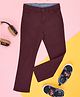 Pantaloons Junior  Solid Pant - Wine Maroon