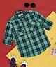 Pantaloons Junior Full Sleeves Tartan & Window Pane Checked Shirt - Green