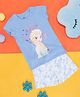 Pantaloons Junior Half Sleeves Disney Frozon Printed Tee With Short Set - Blue