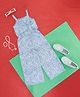 Pantaloons Junior Sleeveless Abstract Disgn Printed  Jumpsuit - Medium Blue