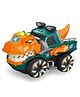 WISHKEY Plastic Dinosaur Chariot Bump and Go Toy for Kids Multicolor