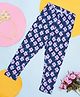Pantaloons Junior Floral Printed  Leggings - Navy Blue
