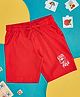 Pantaloons Junior Placement Dinosaur Printed Shorts - Coral Red