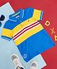 Pantaloons Junior Half Sleeves Colour Blocked Tee - Cobalt Blue
