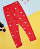 Pantaloons Junior Lightning Bolt Printed Leggings - Red