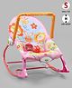 Baby Rocker With Electric Vibration - Pink| Mosquito Net| Safety Harness| Foldout Stand