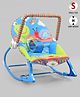 Baby Rocker With Electric Vibration - Blue| Mosquito Net| Safety Harness| Foldout Stand