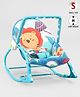 Baby Rocker With Electric Vibration - Blue| Mosquito Net| Safety Harness| Foldout Stand