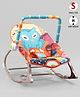 Baby Rocker With Electric Vibration - Orange| Mosquito Net| Safety Harness| Foldout Stand