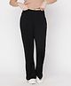 Lil Tomatoes Cotton Looper Solid Flared Track Pant  - Black