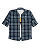CAVIO Full Sleeves Tartan Checked Shirt With Tee - Grey