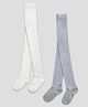 The Sandbox Clothing Co Pack Of 2 Solid & Self Design Stockings - White & Grey