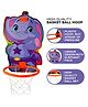 NHR Hanging Basket Board With Net & Ball With Elephant Cartoon Character Print Hanging Board - Multicolour