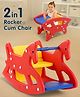 2 in 1 Rocker Cum Chair with Safety Handle - Red & Yellow