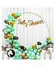 CAMARILLA Mint Green Baby Shower Decoration Items Kit for Home Baby Shower Banner Gold Confetti Balloons Ballon Arch Strip Maternity Photoshoot Backdrop Set of 42pcs