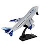 VGRASSP Airplane Toy Model Airbus Children Educational Realistic Design Fixed Wing Pull Back No Sharp Edges Toy with Display Stand and Runway for Children