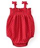 Babyhug 100% Cotton Sleeveless Onesies With Dots Print - Red