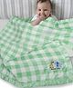 Baby Moo Checkered Charm Soft Fur Blanket - Green