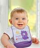 Baby Moo Sweet Time Premium Waterproof Crumb Catcher Bibs - Purple