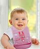 Baby Moo Meaty Rabbit Premium Waterproof Crumb Catcher Bibs - Pink