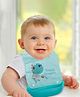 Baby Moo Happy Dragons Premium Waterproof Crumb Catcher Bibs - Turquoise