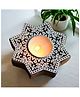 Aesthetic Living Sitara Wooden T- Light Holder with a pack of 6 soywax t light candles 350 g