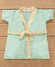 Ben Benny Half Sleeves Solid Colour Bath Robe- Green