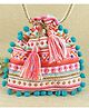 Asthetika Sequin Embellished With  Tassel & Pom Pom Detailed Potli With Sling Bag - Green