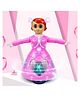 YAMAMA Electric Dancing And Singing Princess Doll Toy With 360 Degree Rotating Universal Wheel Lights And Music For Kids - Multicolor