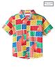 Babyhug 100% Cotton Knit Half Sleeves Shirt Guava Print - Multicolour