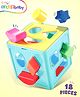 Intellibaby Premium Shape Sorter Cube for Toddlers | 18 Multicoloured Shapes | Builds Motor Skills |Early Learning Educational Toy |Paediatrician Approved |Colour May Vary |BIS Certified |For Gifting