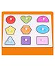 Baybee Wooden 3D Shapes And Color Puzzles for Kids Multicolour - 9 Pieces