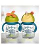 Baybee Daffodil 330 ml Baby Sipper Bottle for Kids Anti Spill Sipper Cup with Soft Silicone Straw with Handle & Rotating Fan - (Yellow)
