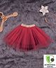 COCOON ORGANICS Soft Net Tutu Skirt And Attached Onesie With Antimicrobial Coating -  Red Black