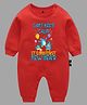 The Peppy Tend Christmas Theme Full Sleeves Cant Keep Calm Its My First New Year Text Printed Unisex Printed Romper - Red