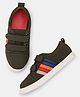 TUSKEY Colour Block Detailed Double Velcro Closure Casual Shoes - Olive Green